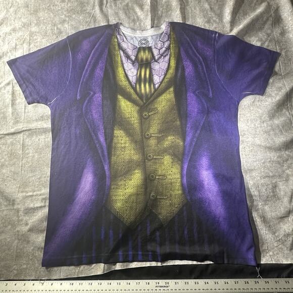 Joker Shirt Adult Sz XL Suit Halloween Costume Heath Ledger Batman DC Cosplay - Picture 1 of 6